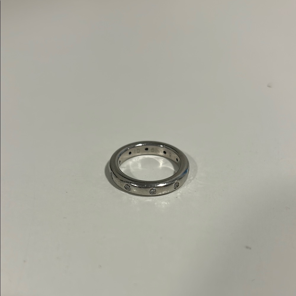 Platinum and Diamond Band Ring size 5